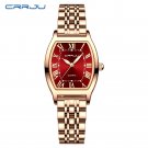 Rose red_Luxury Women Bracelet Quartz Watches For Women Wristwatch Stainless Steel Watch Lady Sports