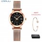 2176 black BOX_Women Watches Beautiful Minimalist Waterproof Date Slim Quartz Ladies Dress WristWatc