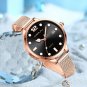 rose black BOX_Women Casual Watch Luxury Luminous Quartz Waterproof Woman's Wristwatch Mesh Ladies D