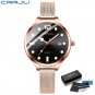 rose white_Women Casual Watch Luxury Luminous Quartz Waterproof Woman's Wristwatch Mesh Ladies Dress