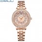 RG_Simple Slim Stainless Steel Quartz Wristwatches for Women Luxurious Sparkling Rhinestone Dial Dre