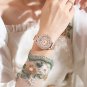 RG_Simple Slim Stainless Steel Quartz Wristwatches for Women Luxurious Sparkling Rhinestone Dial Dre