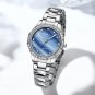 Silver blue box_Women Watch Luxury Casual Waterproof Quartz Ladies Stainless Steel Watch feminino
