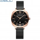 black rose black_Women Watch Luxury  Ladies Wristwatch Stainless Steel with Calendar Quartz Clock Re