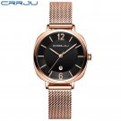 rose black_Women Watch Luxury  Ladies Wristwatch Stainless Steel with Calendar Quartz Clock Relógio