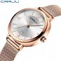 silver white BOX_Women Watch Luxury Ladies Wristwatch Stainless Steel with Calendar Quartz Clock Re