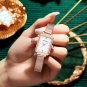 green_Ladies Elegant Watches Casual Mesh Wristwatch for Women Minimalist Unique Waterproof Quartz W