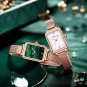 green_Ladies Elegant Watches Casual Mesh Wristwatch for Women Minimalist Unique Waterproof Quartz W