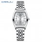Silver_Rectangle Ultrathin Simple Japan Quartz Lady Stainless Steel Bracelet Belt Watches for Women