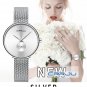 Black Blue BOX_Watches for Women Stylish Ultra Thin Women Watch Ladies Dress Wristwatch Silver Wat
