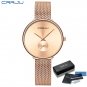 Rose Gold BOX_Watches for Women Stylish Ultra Thin Women Watch Ladies Dress Wristwatch Silver Wate