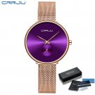 Rose Purple BOX_Watches for Women  Stylish Ultra Thin Women Watch Ladies  Dress Wristwatch Silver Wa