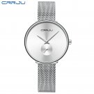 Silver White_Watches for Women  Stylish Ultra Thin Women Watch Ladies  Dress Wristwatch Silver Water
