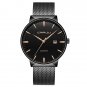 black gold_Unisex Watches Big Dial Women Wristwatches men Brand Mesh Band Watch Ladies Dress Quartz