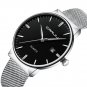 black gold_Unisex Watches Big Dial Women Wristwatches  men Brand Mesh Band Watch Ladies Dress Quartz
