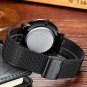 black gold_Unisex Watches Big Dial Women Wristwatches  men Brand Mesh Band Watch Ladies Dress Quartz