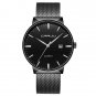black silver_Unisex Watches Big Dial Women Wristwatches men Brand Mesh Band Watch Ladies Dress Quar