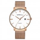 rose white_Unisex Watches Big Dial Women Wristwatches  men Brand Mesh Band Watch Ladies Dress Quartz