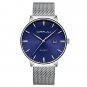 silver blue_Unisex Watches Big Dial Women Wristwatches men Brand Mesh Band Watch Ladies Dress Quart