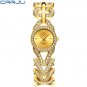 golden_Women Watch Luxury Ladies Round Dial Watches Unique Diamond band Clock sport Shining crystal