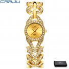 golden with box_Women Watch Luxury Ladies Round Dial Watches Unique Diamond band Clock sport Shining