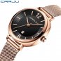 black rose black_2021 Women Watches   Luxury Date Ladies Wristwatches Stainless Steel Rose Mesh Stra
