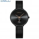 Black_watch for women  Luxury Stylish Silm Watch Ladies Dress Wristwatch Minimalist Waterproof Quart