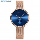 Rose Blue_watch for women  Luxury Stylish Silm Watch Ladies Dress Wristwatch Minimalist Waterproof Q