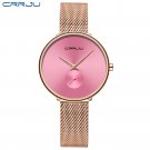 Rose Pink_watch for women  Luxury Stylish Silm Watch Ladies Dress Wristwatch Minimalist Waterproof Q