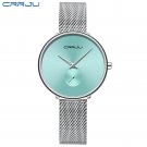 Silver Green_watch for women  Luxury Stylish Silm Watch Ladies Dress Wristwatch Minimalist Waterproo