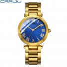 blue_Brand Top Luxury Ladies Gold Watch Women Golden Clock Female Women Dress Rhinestone Quartz Wate