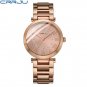 Rose gold_Brand Top Luxury Ladies Gold Watch Women Golden Clock Female Women Dress Rhinestone Quartz