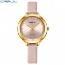 Pink_Charming Quartz Watches for Women Luxury Leather Wristwatches with Rhinestones