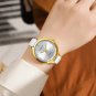 Red with box_Charming Quartz Watches for Women Luxury Leather Wristwatches with Rhinestones