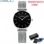 W SL BK BOX_Watches 2021   Women Lover's Luxury Slim Quartz Mesh Watch for Men Casual  Waterproof La