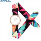 A-black orange_unique Ladies flower cloth wristwatch women dress watch high quality fabric watch swe