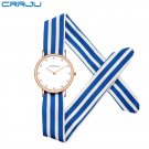 A-blue white_unique Ladies flower cloth wristwatch women dress watch high quality fabric watch sweet