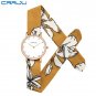 A-yellow_2017  Arrival unique Ladies Women Watch women dress watch high quality fabric watch sweet g