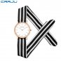 B-black white_2017  Arrival unique Ladies Women Watch women dress watch high quality fabric watch sw