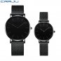 WM black black_Couple's Watches  Men Women Minimalist Quartz Watch Casual Mesh Strap Waterproof Ladi