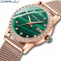 rose red BOX_Women Luxury Diamond Watches Ladies Dress Simple Mesh Bracelet Waterproof Quartz Watch