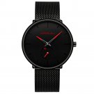 white and red_Mens Watches  Luxury lover Watches Women Casual Slim Mesh Steel Couple Sports Watch