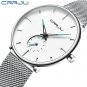 white and silver_Mens Watches Luxury lover Watches Women Casual Slim Mesh Steel Couple Sports Watch