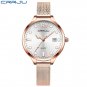 rose white_Women Dark light Watch  Woman's Big Face Quartz Waterproof Wristwatch Rose Gold Mesh Ladi