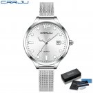 silver white BOX_Women Dark light Watch  Woman's Big Face Quartz Waterproof Wristwatch Rose Gold Mes