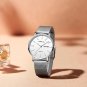 rose white BOX_Women Watches Japan Quartz Movement Auto Date Minimalist Woman Wristwatch Lady 36mm