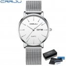 silver white BOX_Women Watches  Japan Quartz Movement Auto Date Minimalist Woman Wristwatch Lady  36