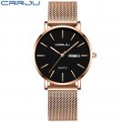 rose black_Women Stylish Watches  Japan Quartz Movement Auto Date Woman Wristwatch Ladies 36mm Mesh 