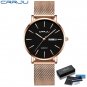 rose black BOX_Women Stylish Watches  Japan Quartz Movement Auto Date Woman Wristwatch Ladies 36mm M
