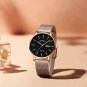silver black BOX_Women Stylish Watches  Japan Quartz Movement Auto Date Woman Wristwatch Ladies 36mm